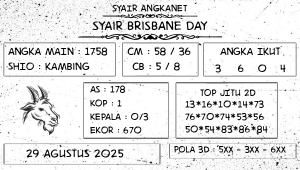 SYAIR ANGKANET - Syair Brisbane Day