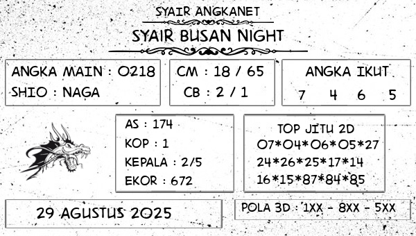SYAIR ANGKANET - Syair Busan Night