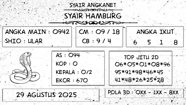 SYAIR ANGKANET - Syair Hamburg