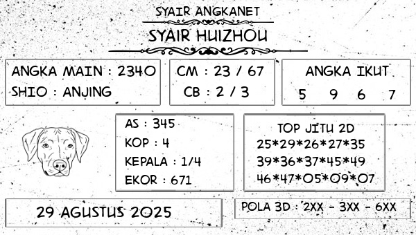 SYAIR ANGKANET - Syair Huizhou