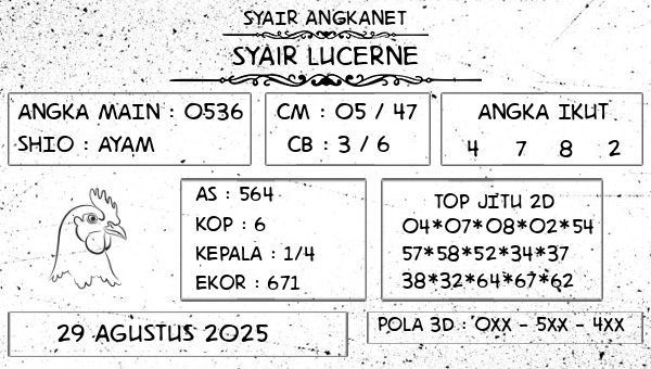 SYAIR ANGKANET - Syair Lucerne
