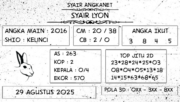 SYAIR ANGKANET - Syair Lyon