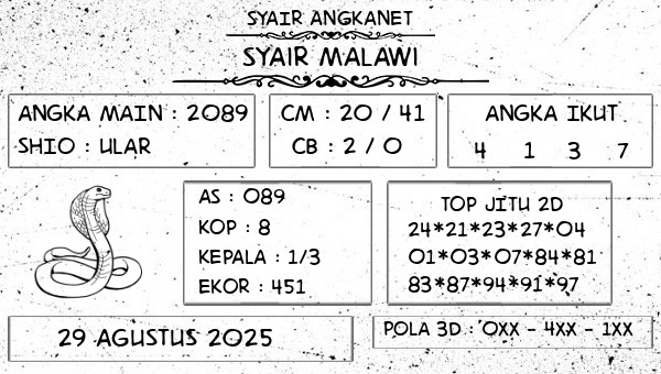 SYAIR ANGKANET - Syair Malawi