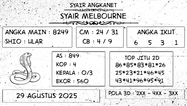 SYAIR ANGKANET - Syair Melbourne