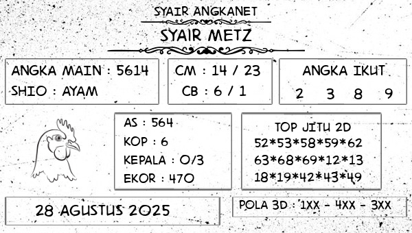 SYAIR ANGKANET - Syair Metz