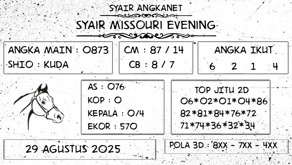 SYAIR ANGKANET - Syair Missouri Evening