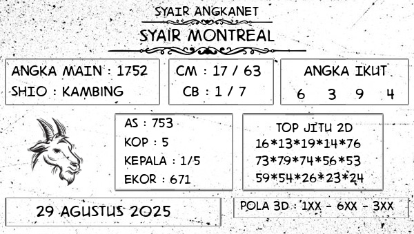 SYAIR ANGKANET - Syair Montreal