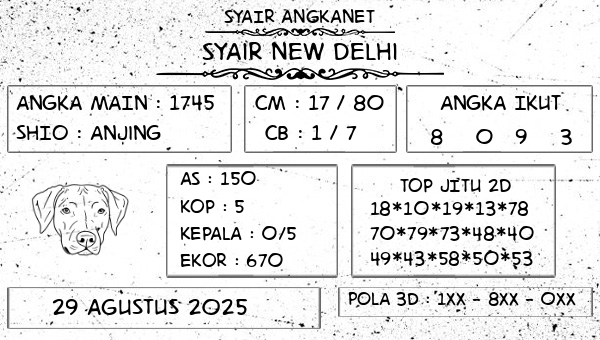 SYAIR ANGKANET - Syair New Delhi