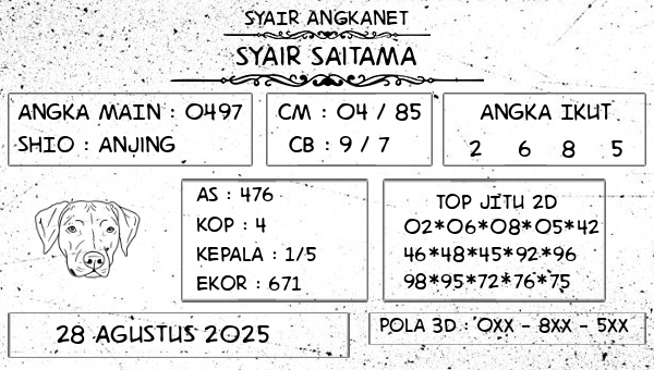 SYAIR ANGKANET - Syair Saitama