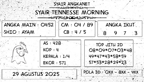 SYAIR ANGKANET - Syair Tennesse Morning