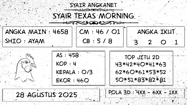 SYAIR ANGKANET - Syair Texas Morning