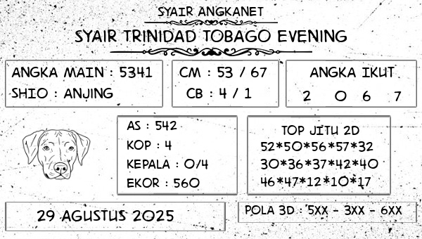 SYAIR ANGKANET - Syair Trinidad Tobago Evening