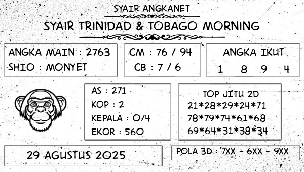 SYAIR ANGKANET - Syair Trinidad & Tobago Morning