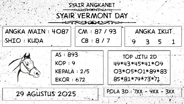 SYAIR ANGKANET - Syair Vermont Day