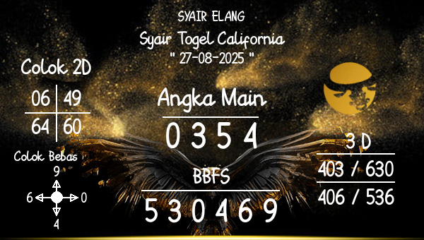 SYAIR ELANG - Syair Togel California