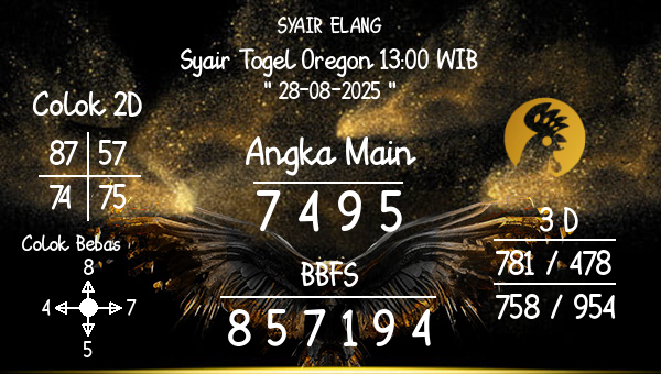 SYAIR ELANG - Syair Togel Oregon 13:00 WIB
