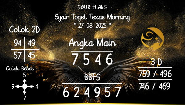 SYAIR ELANG - Syair Togel Texas Morning