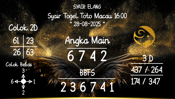 SYAIR ELANG - Syair Togel Toto Macau 16:00