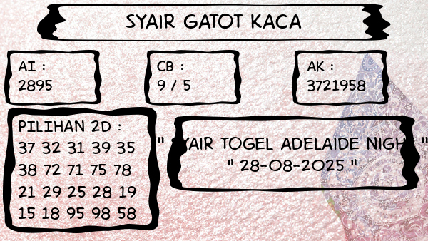 Syair Gatot Kaca - Syair Togel Adelaide Night