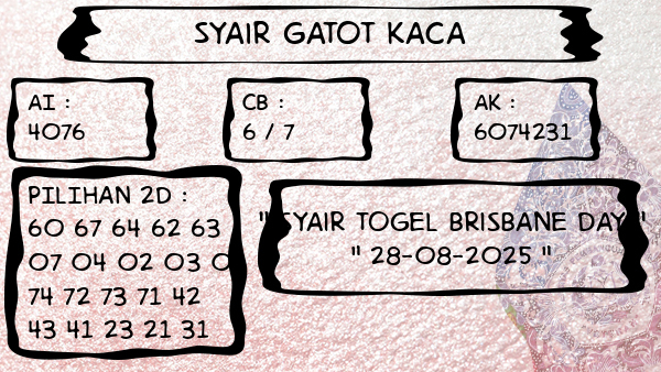 Syair Gatot Kaca - Syair Togel Brisbane Day