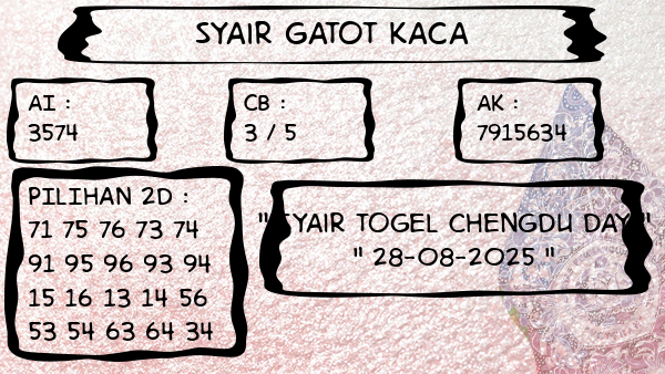 Syair Gatot Kaca - Syair Togel Chengdu Day