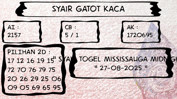 Syair Gatot Kaca - Syair Togel Mississauga Midnight