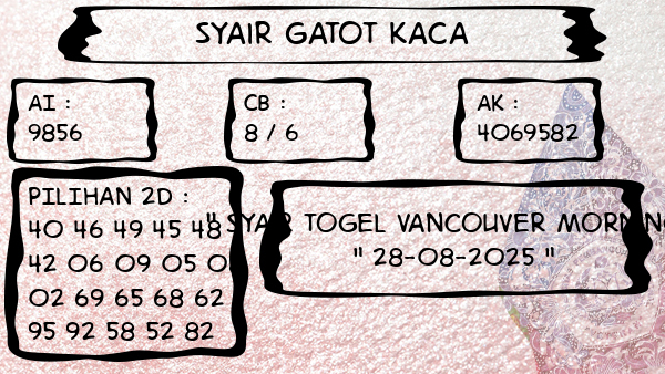 Syair Gatot Kaca - Syair Togel Vancouver Morning