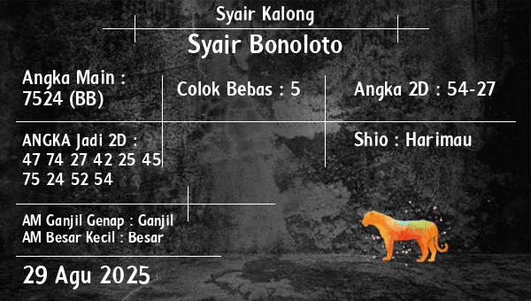 Syair Kalong - Syair Bonoloto