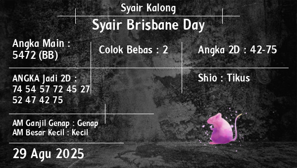 Syair Kalong - Syair Brisbane Day