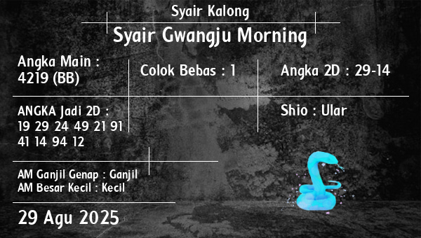 Syair Kalong - Syair Gwangju Morning