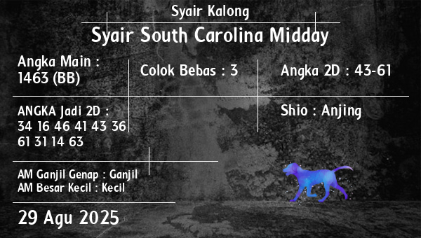 Syair Kalong - Syair South Carolina Midday