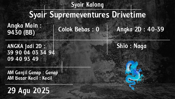 Syair Kalong - Syair Supremeventures Drivetime