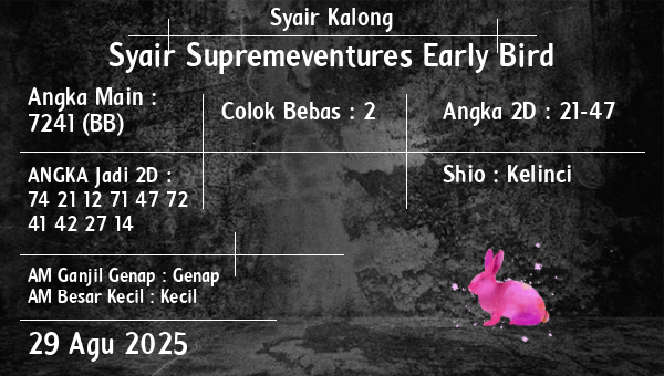 Syair Kalong - Syair Supremeventures Early Bird