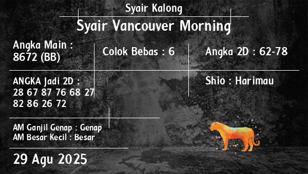 Syair Kalong - Syair Vancouver Morning