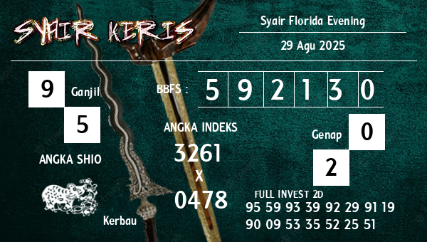  - Syair Florida Evening