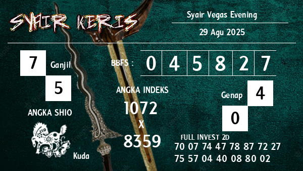  - Syair Vegas Evening