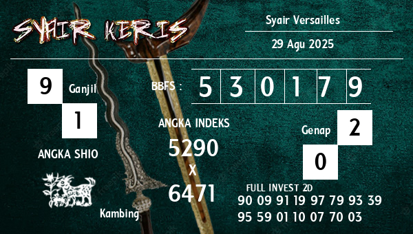  - Syair Versailles