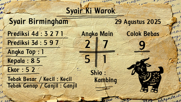 Syair Ki Warok - Syair Birmingham