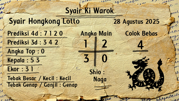 Syair Ki Warok - Syair Hongkong Lotto