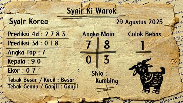 Syair Ki Warok - Syair Korea