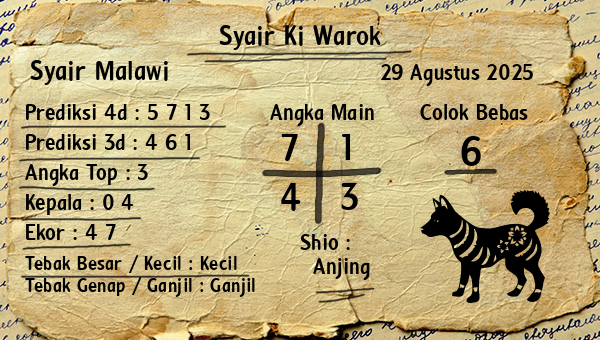 Syair Ki Warok - Syair Malawi