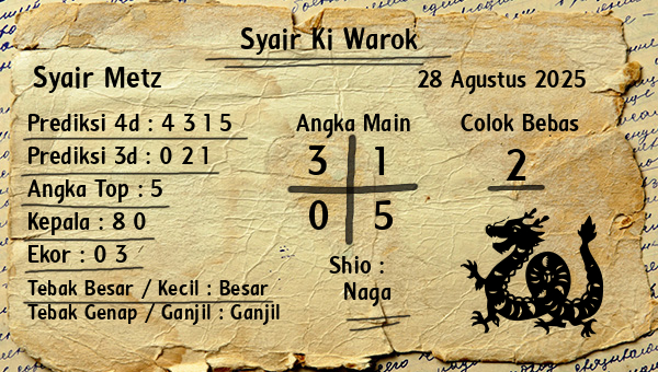 Syair Ki Warok - Syair Metz