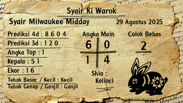 Syair Ki Warok - Syair Milwaukee Midday