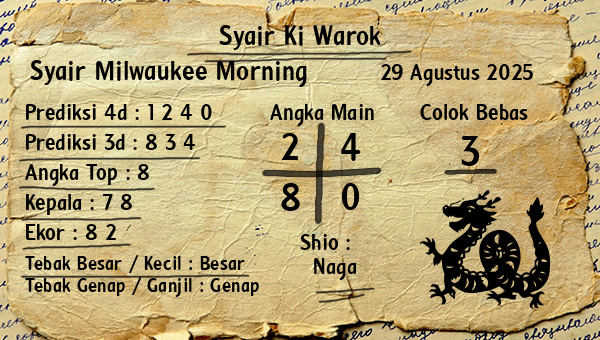 Syair Ki Warok - Syair Milwaukee Morning