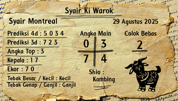 Syair Ki Warok - Syair Montreal