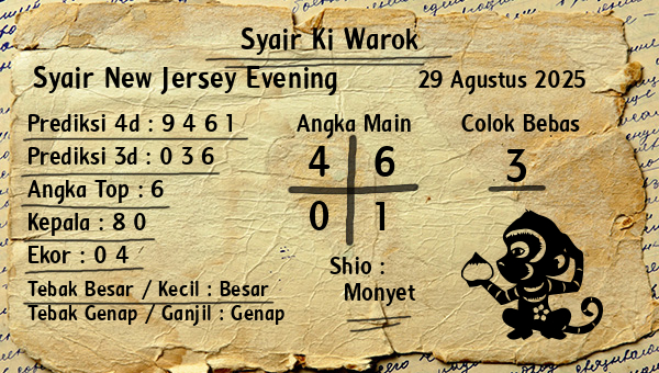 Syair Ki Warok - Syair New Jersey Evening