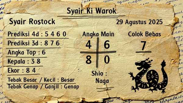 Syair Ki Warok - Syair Rostock