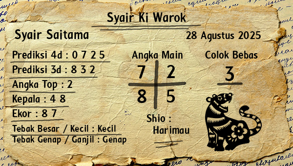 Syair Ki Warok - Syair Saitama
