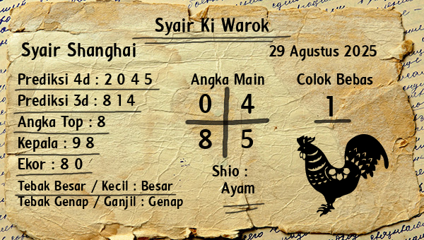 Syair Ki Warok - Syair Shanghai