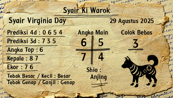 Syair Ki Warok - Syair Virginia Day